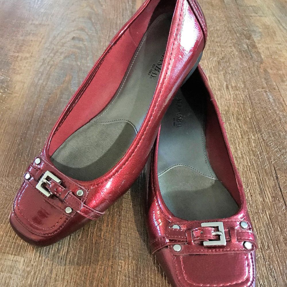 St. John's Bay Patent Leather Red Flats